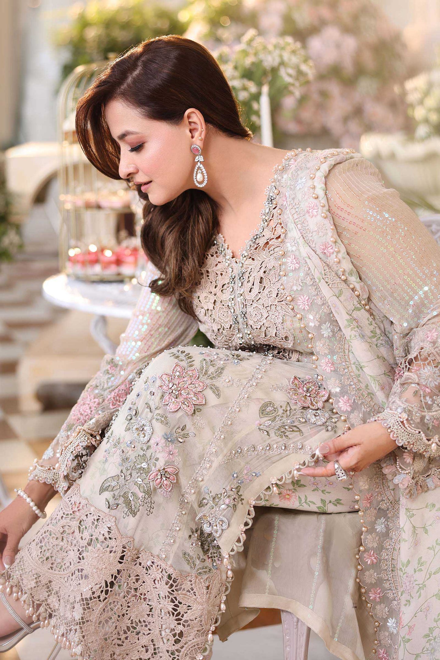 MARIA B Embroidered Chiffon