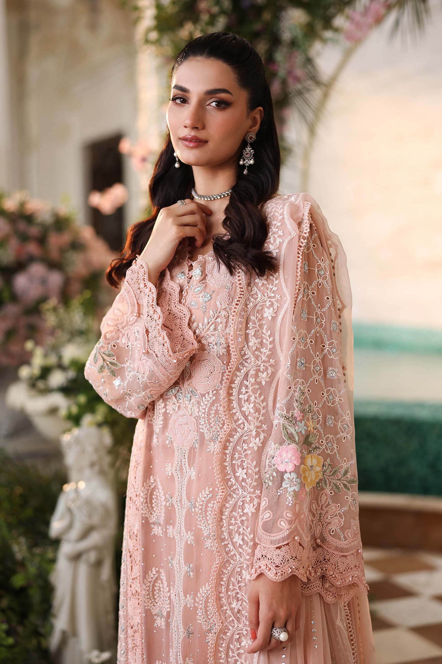 MARIA B Embroidered Chiffon