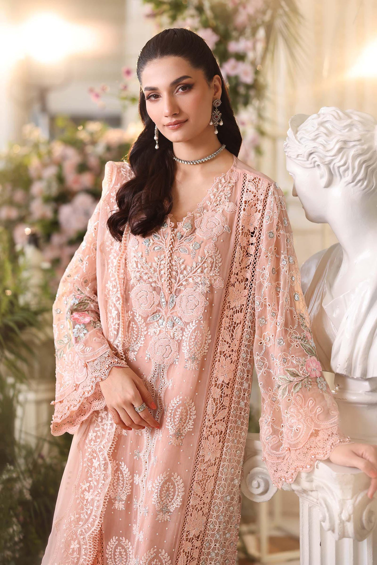MARIA B Embroidered Chiffon